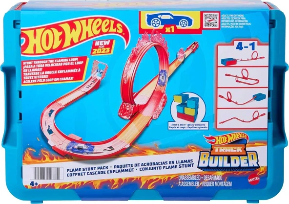 Hot Wheels Track Builder Alev Temalı Akrobasi Seti ürün görseli 1