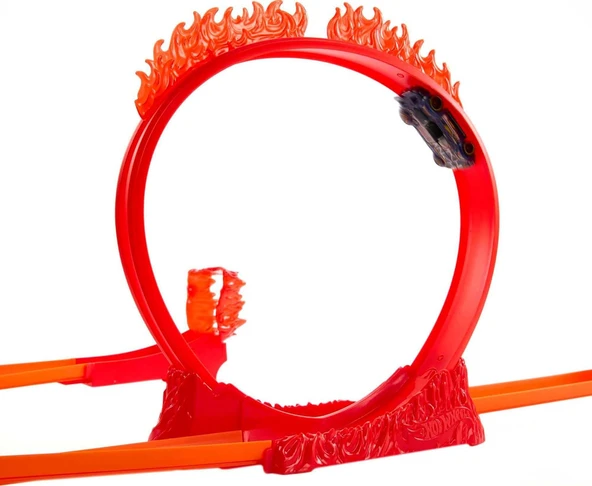 Hot Wheels Track Builder Alev Temalı Akrobasi Seti - Resim 5