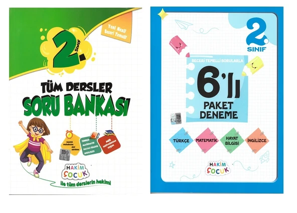 Hakim Çocuk 2.Sınıf Tüm Dersler Soru Bankası+6 lı Deneme Sınavı ürün görseli 1