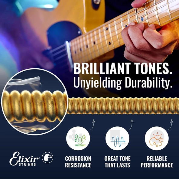 Elixir 009-042 Optiweb Elektro Gitar Teli (19002) - Resim 4