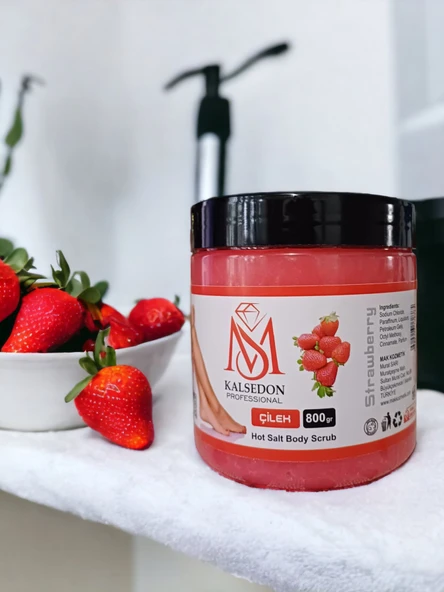 Ms Kalsedon Çilek Aromalı Canlandırıcı & Yumuşatıcı El Ayak Ve Vücut Bakım Peelingi 800gr ürün görseli 1