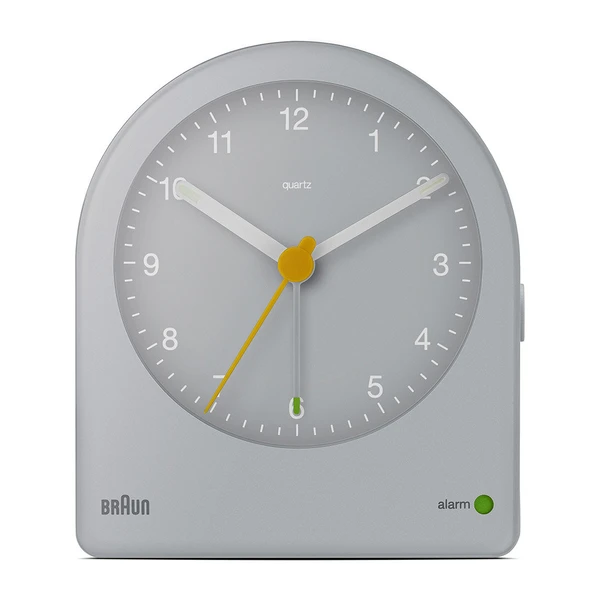 Braun BC22G Gri Klasik Analog Alarmlı Masa Saati ürün görseli 1