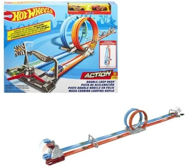 Hot Wheels Çift Çemberde Depar Pist Seti, 5 Yaş Ve Üzeri, Gfh85 ürün görseli 1