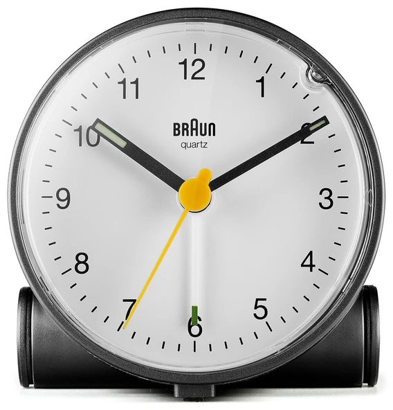 Braun BC01W Beyaz Klasik Analog Alarmlı Masa Saati ürün görseli 1