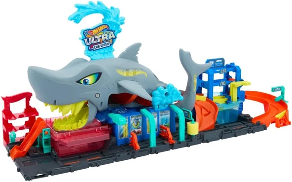 Hot Wheels Şehri Muhteşem Köpek Balığı Araba Yıkama Oyun Seti Htn82 ürün görseli 1