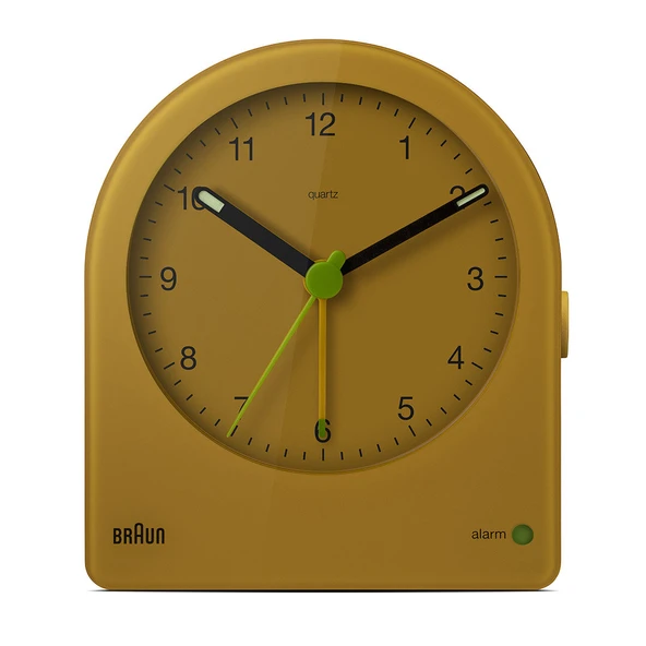 Braun BC22Y Sarı Klasik Analog Alarmlı Masa Saati ürün görseli 1