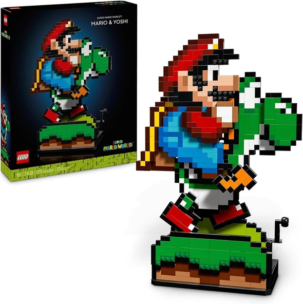 Lego Super Mario Super Mario World: Mario Ve Yoshi 71438 - Yetişkinler Için Sergilenebilir Koleksiyo ürün görseli 1
