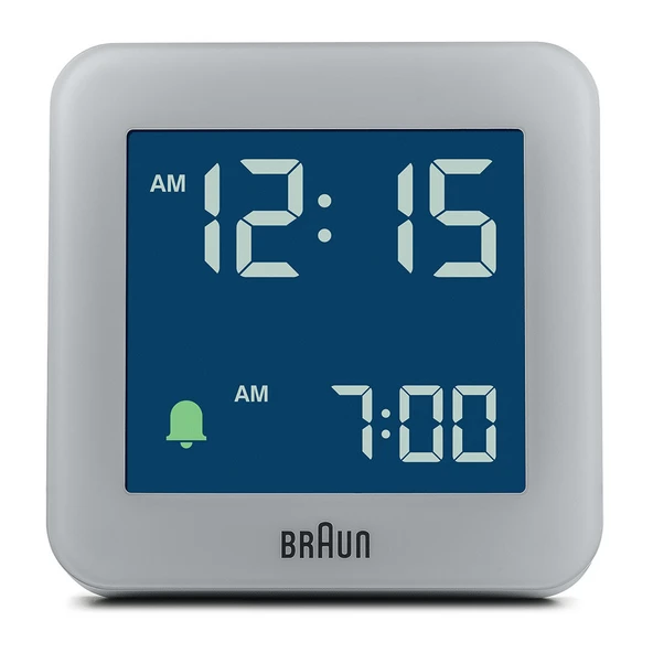 Braun BC09G Gri Dijital Alarmlı Masa Saati ürün görseli 1