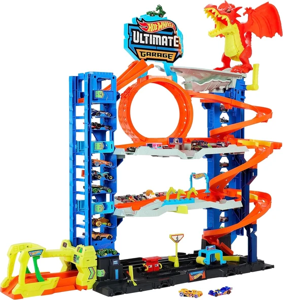 Hot Wheels Yeni Ultimate Garaj, 2 Döküm Araba Içeren Oyun Seti, 50'Den Fazla 1:64 Ölçekli Araba Için ürün görseli 1