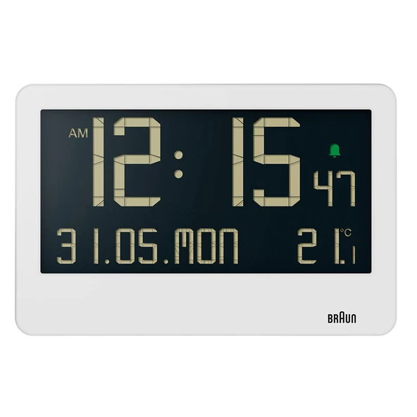 Braun BC14W Beyaz Dijital Duvar Saati ürün görseli 1