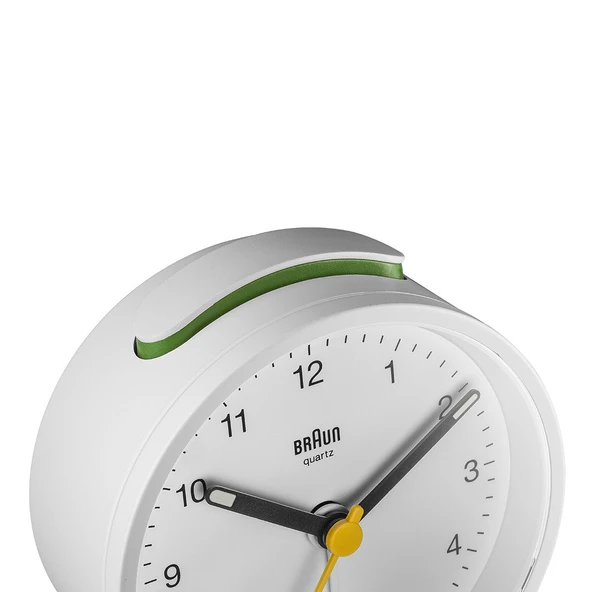 Braun BC12W Beyaz Klasik Analog Alarmlı Masa Saati ürün görseli 1