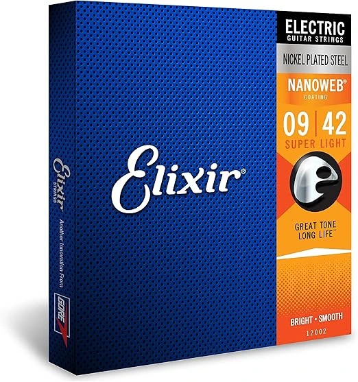 Elixir 12002 Nanoweb Super Light Elektro Gitar Teli (9-42) ürün görseli 1