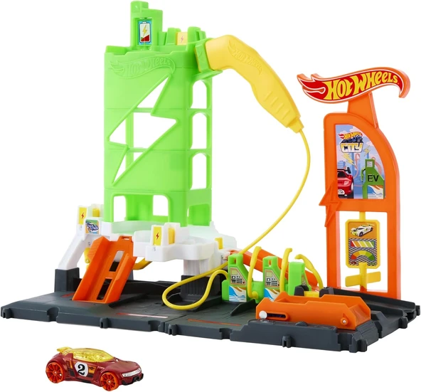 Hot Wheels Elektrikli Araç Şarj İstasyonu Oyun Seti ürün görseli 1