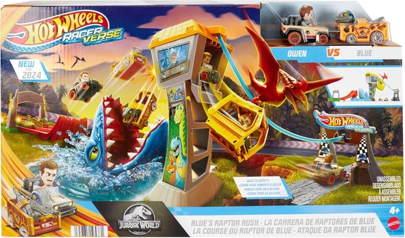 Hot Wheels Racerverse Jurassic Pist Seti - Resim 6
