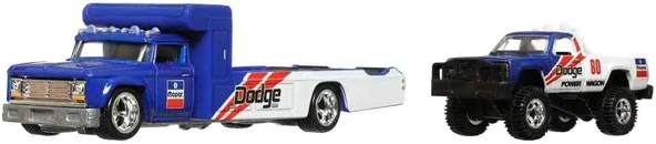 Hot Wheels Premium Hkf38 Team Transport '80 Dodge Macho Power Wagon/Retro Rig (#51) ürün görseli 1