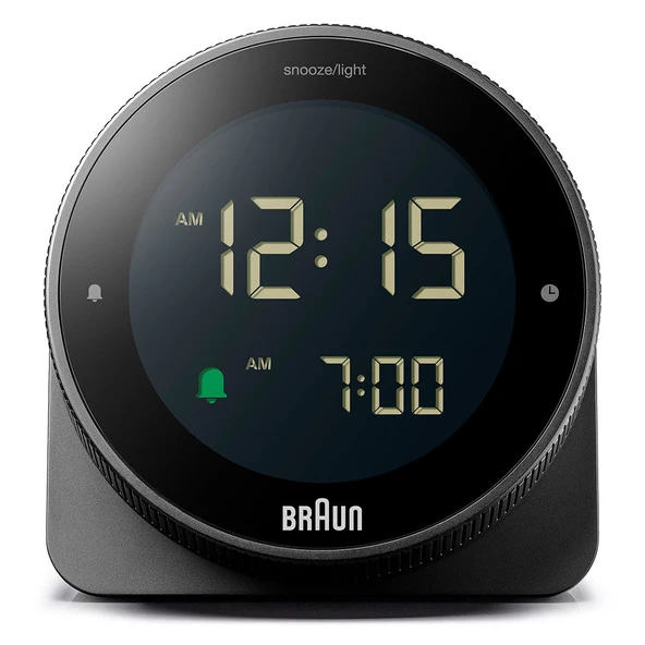 Braun BC24B Siyah Dokunmatik Ekranlı Dijital Alarmlı Masa Saati ürün görseli 1