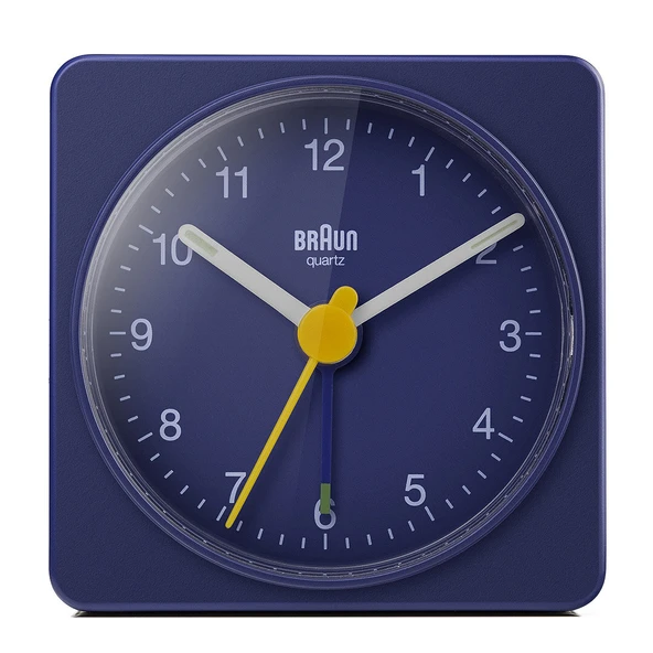 Braun BC02BL Mavi Klasik Seyahat Analog Alarmlı Masa Saati ürün görseli 1