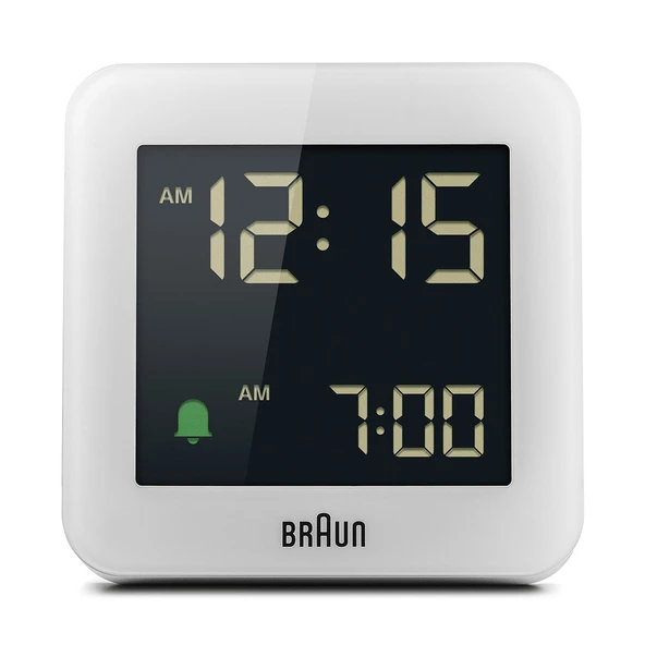 Braun BC09W Beyaz Dijital Alarmlı Masa Saati ürün görseli 1