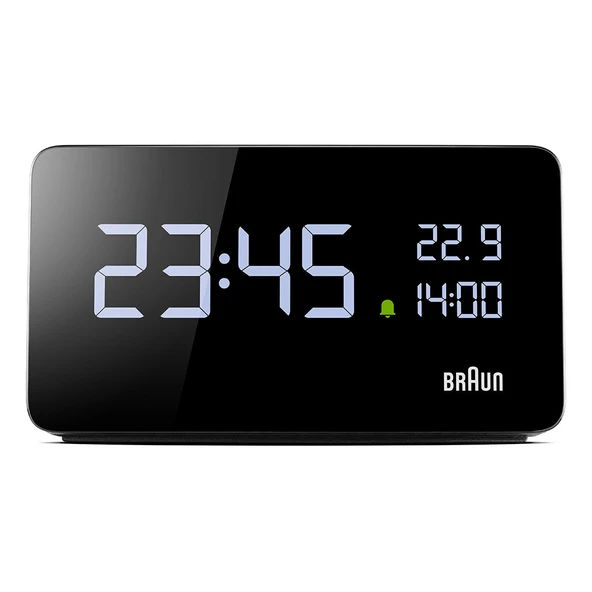 Braun BC20BEU Siyah Dijital Alarmlı Masa Saati ürün görseli 1