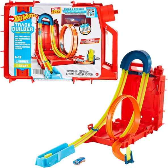Hot Wheels Track Builder Benzin Bidonu Akrobasi Seti, 4 Yaş Ve Üzeri, Hdx78 ürün görseli 1