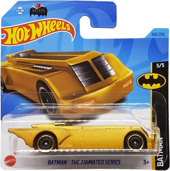 Hot Wheels - Batman: The Animated Series - Batman 5/5 - Hkj76 - Short Card - Dc - Gold Metallic - Ma ürün görseli 1