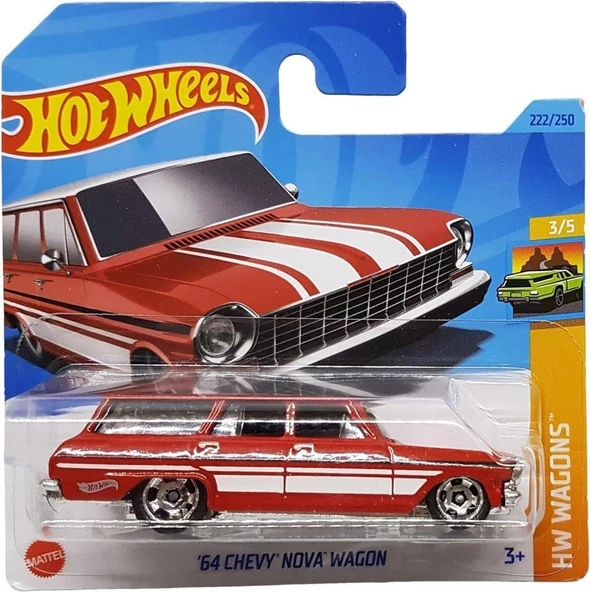 Hot Wheels Tekli Arabalar 64 Chevy Nova Wagon Hkh70 - Resim 6