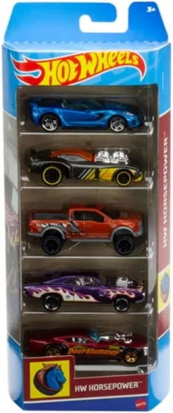Hot Wheels 5'Li Araba Seti Hw Horsepower Hfv94 ürün görseli 1