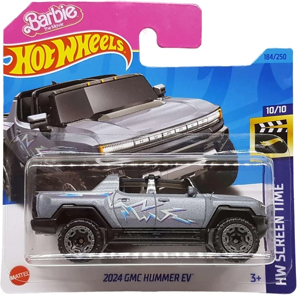Hot Wheels - 2024 Gmc Hummer Ev - Hw Screen Time 10/10 - Hkh13 - Short Card - Barbie The Movie - Gm ürün görseli 1
