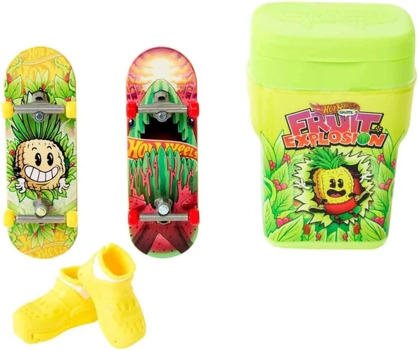 Hot Wheels Skate 2'Li Parmak Kaykay Ve Kutu Seti Htp10 - Fruit Explosion ürün görseli 1