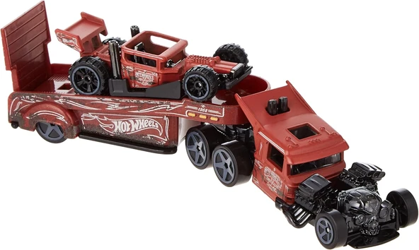 Hot Wheels Taşıyıcı Tırlar, Enerjik Ayrıntılarla Dolu Spor Arabalı Süper Tırlar, Bdw51 ürün görseli 1