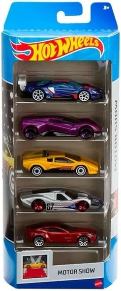 Hot Wheels-1806 Beşli Araba Seti Motor Show Hly63 ürün görseli 1