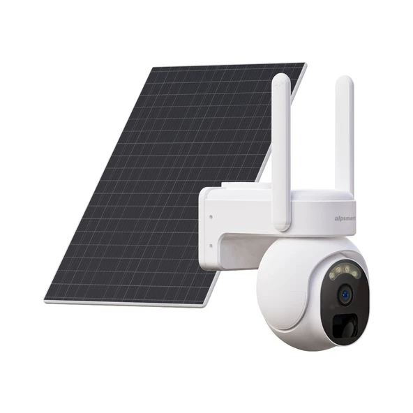 Alpsmart 4G Solar-Güneş Enerjili 4mp wifi 4mm lens 128GB hafıza Gece Görüşlü Dış Ortam Motorize Güvenlik Kamerası AS660-128GB ürün görseli 1