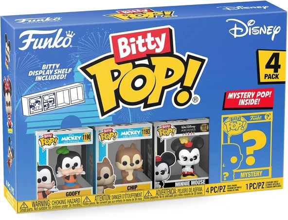 Funko Bitty Pop! Disney – Goofy, Chip, Minnie Mouse (Hands Folded) Ve Sürpriz Mini Gizem Figürü – 2, ürün görseli 1