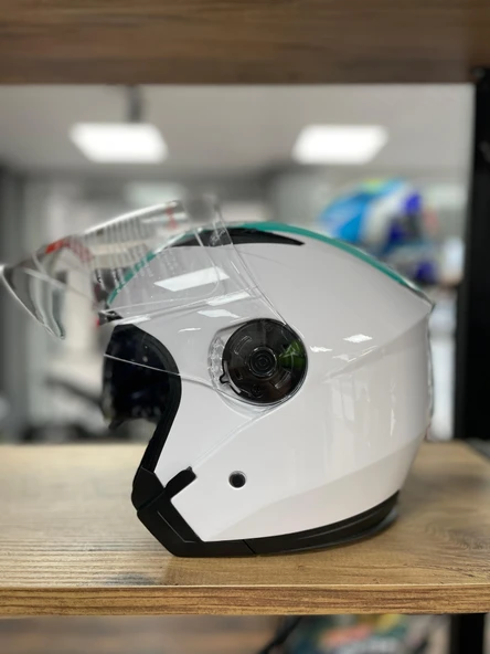 GÜNEŞ VİZÖRLÜ YARIM MOTOSİKLET KASKI ürün görseli 1