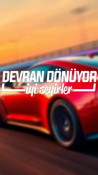 Devran Dönüyor, İyi Seyirler Yazı JDM Araba-Motosiklet Cam Etiket Sticker 24x7cm Beyaz Renk ürün görseli 1