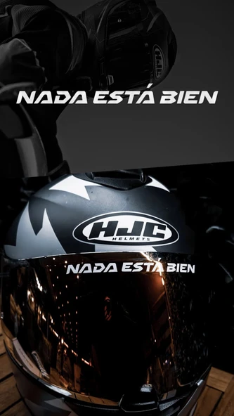 Nada Está Bien / Hiçbir Şey Yolunda Değil Yazı JDM Motosiklet Kask Etiket Sticker 12x1cm bEYAZ rENK ürün görseli 1