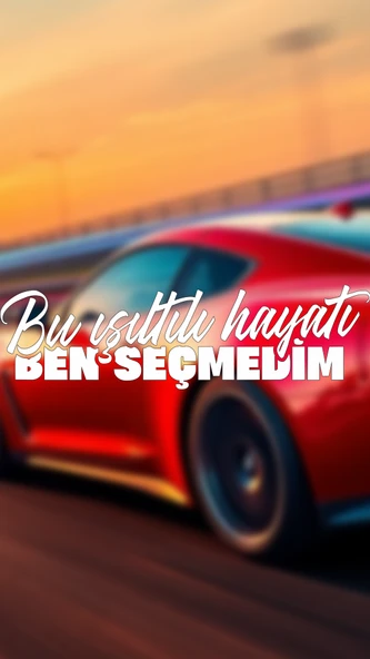 Bu Işıltılı Hayatı Ben Seçmedim Yazı JDM Araba-Motosiklet Cam Etiket Sticker 22x6,2cm Beyaz Renk ürün görseli 1
