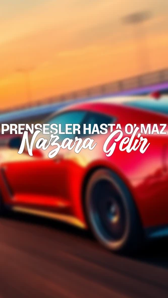 Prensesler Hasta Olmaz, Nazara Gelir Yazı JDM Araba-Motosiklet Cam Etiket Sticker 19x4cm Beyaz Renk ürün görseli 1