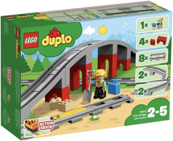 Lego Duplo Tren Rayları 10882-2 Yaş Ve Üzeri Çocuklar Için Duplo Setleriyle Uyumlu Tamamlayıcı Eğiti ürün görseli 1