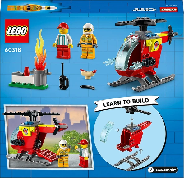 Lego City 60318 Fire Helicopter - Resim 7