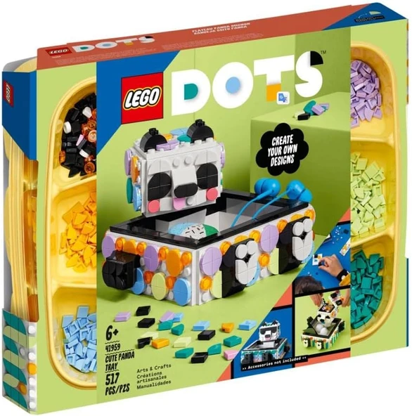 Lego® Dots Sevimli Panda Tepsi 41959-6 Yaş Ve Üzeri Çocuklar Için Yaratıcı Ve Kullanışlı Saklama Kut ürün görseli 1