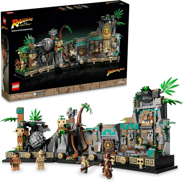 Lego Indiana Jones Altın İdol’Ün Tapınağı 77015, Yetişkinler Için Indiana Jones Filmi Sahnesini Canl ürün görseli 1