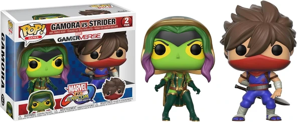 Funko 22776 Pop. Vinil 2'Li Paket: Capcom Vs. Marvel: Gamora Vs Strider - Resim 2