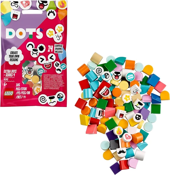 Lego Dots Ekstra Dots - Seri 4 41931 - Çocuklar Için Yaratıcı Kendin Yap Oyuncak Dekorasyon Yapım Se ürün görseli 1