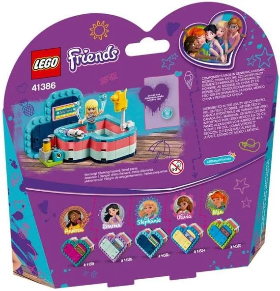 Lego Friends Stephanie'Nin Yaz Kalp Kutusu 41386 Yapım Seti (95 Parça) ürün görseli 1