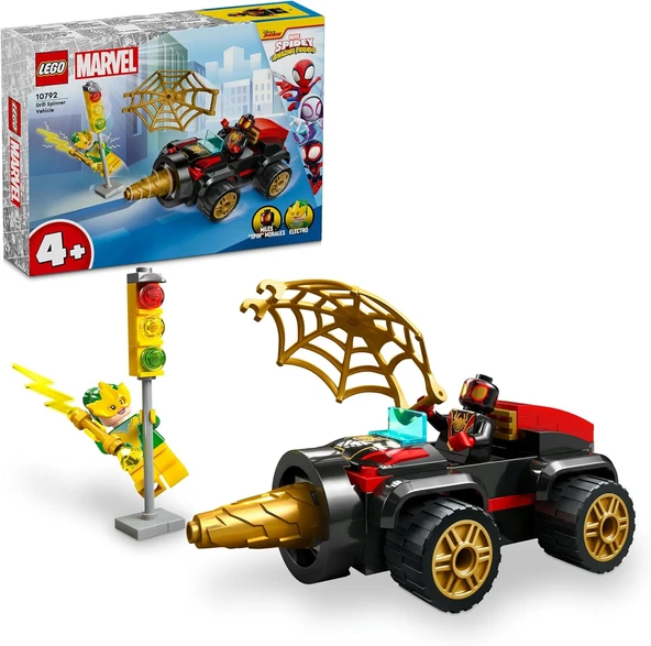 Lego® Marvel 4+ Döner Burgulu Araç 10792-4 Yaş Ve Üzeri Çocuklar Için Örümcek Adam Arabası, Miles Mo ürün görseli 1