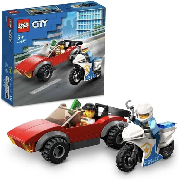 Lego® City Polis Motosikleti Araba Takibi 60392 - Yaratıcı Oyunları Seven 5 Yaş Ve Üzeri Çocuklar Iç ürün görseli 1