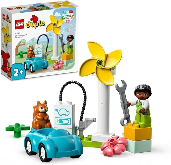 Lego Duplo Kasabası Rüzgar Türbini Ve Elektrikli Araba 10985, 2 Yaş Ve Üzeri Çocuklar Için Sürdürüle ürün görseli 1
