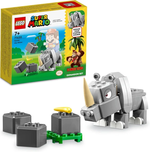 Lego Super Mario Gergedan Rambi Ek Macera Seti 71420 (106 Parça) ürün görseli 1