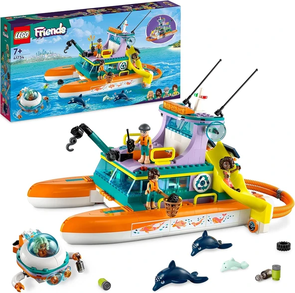 Lego Friends Deniz Kurtarma Teknesi , Deniz Yaşamı Hikayelerini Senanen Çocuklar İçin Yaratıcı Oyunc ürün görseli 1